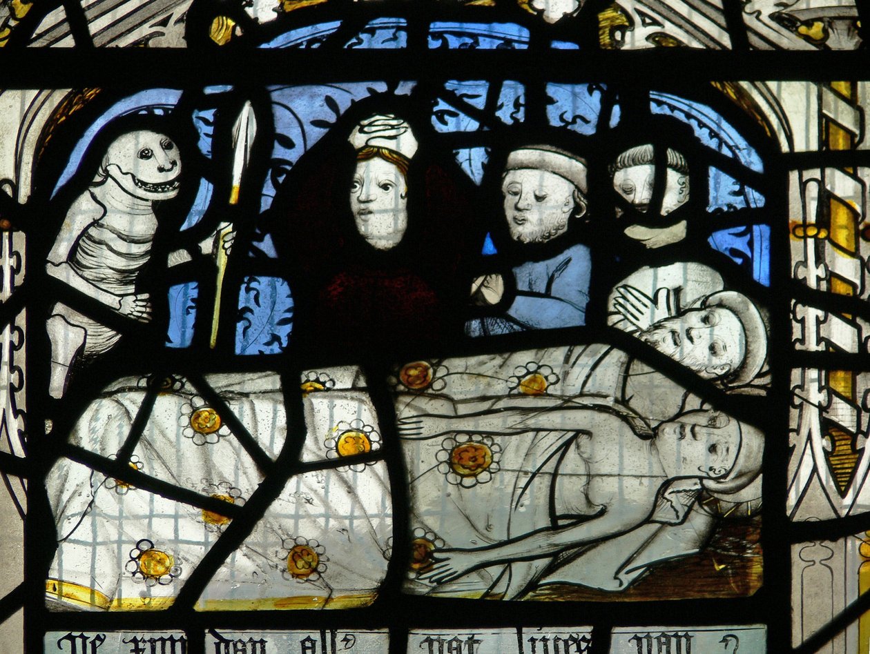 Fenster N3 zeigt die letzten fünfzehn Tage der Welt: Der Tod besucht alle von English School