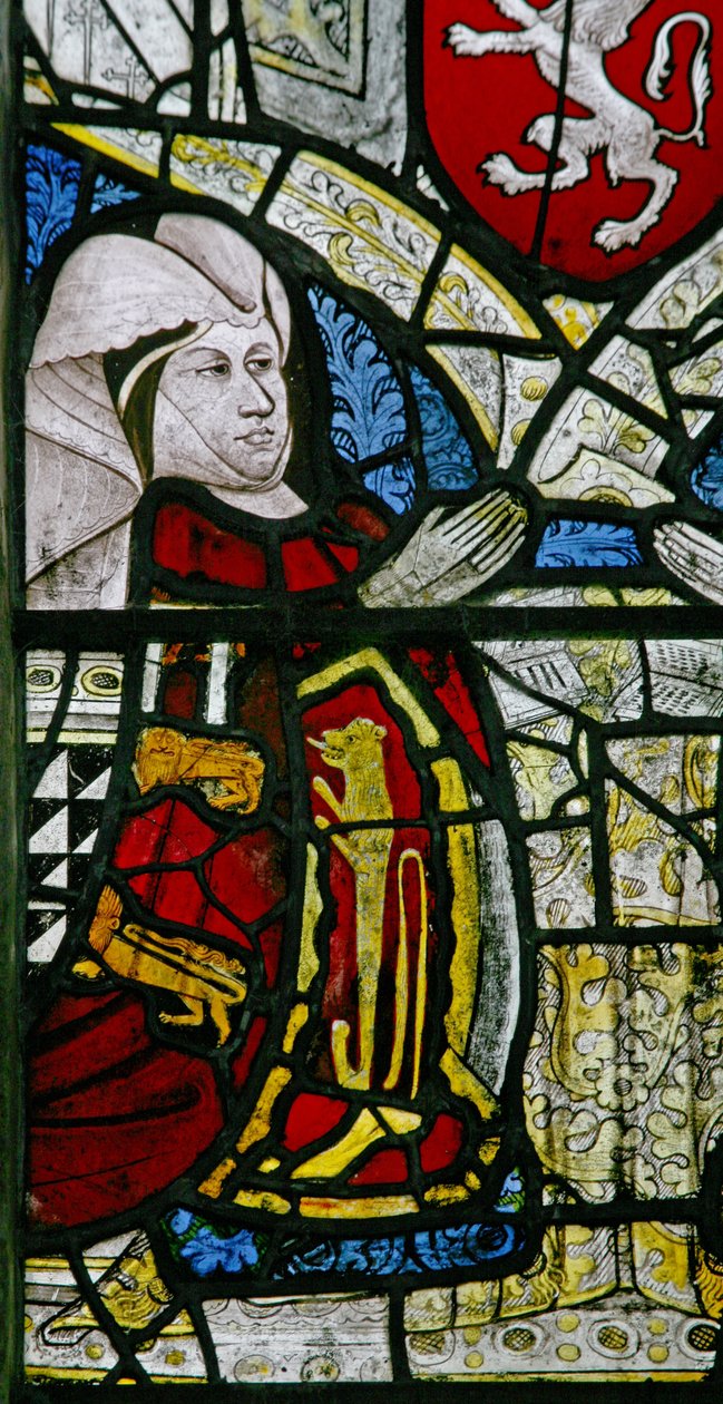 Fenster w1 zeigt eine Stifterin - Elizabeth Talbot von English School