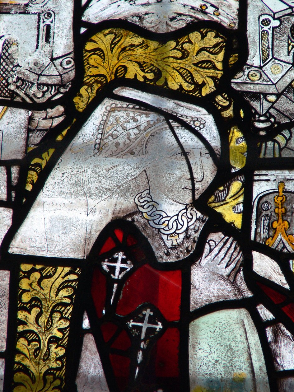 Fenster w3 zeigt eine Stifterin - Lady Howard von English School