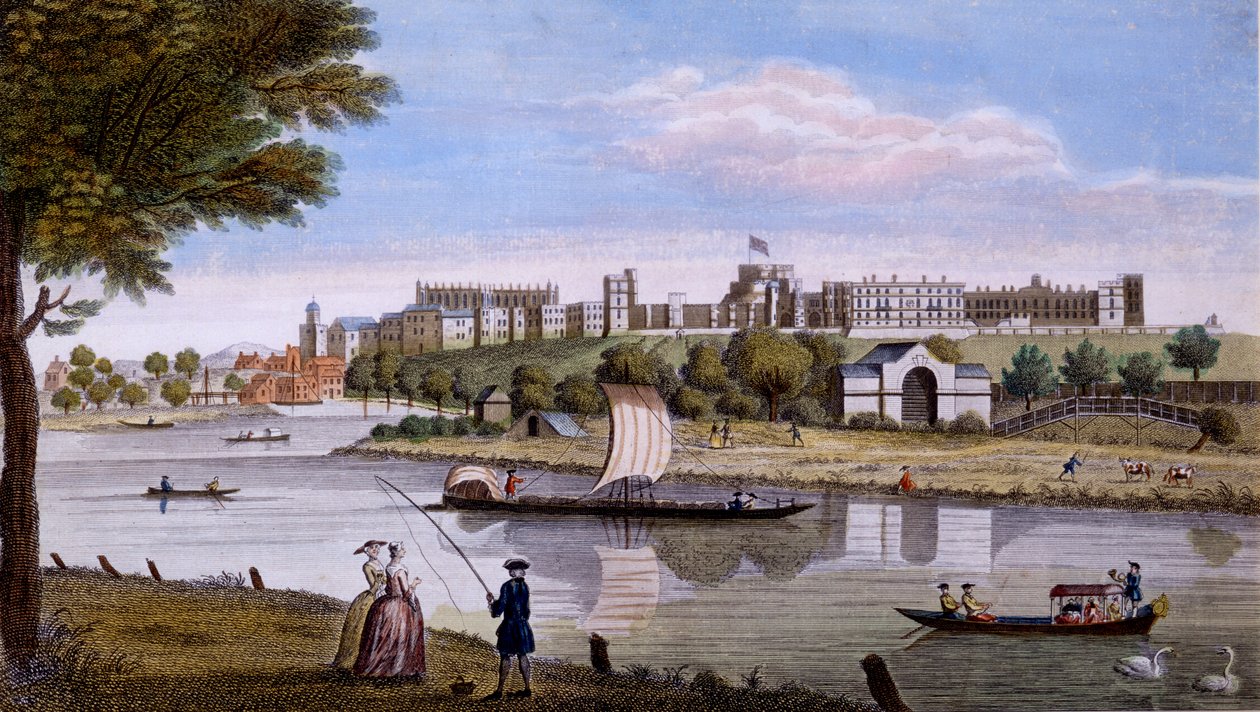 Windsor Castle von der anderen Seite der Themse, ca. 1760er Jahre von English School