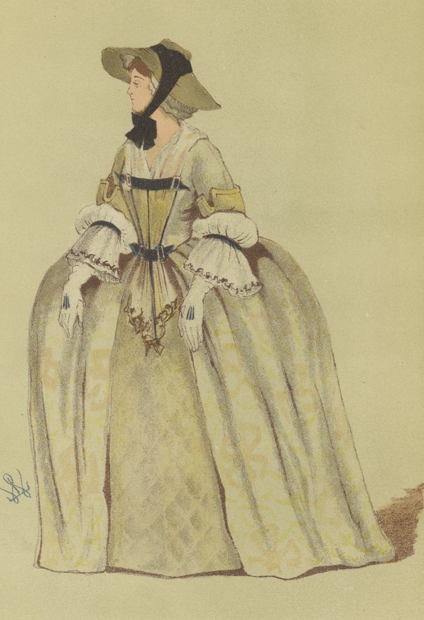 Ländliche Frauenkleidung zur Zeit von Georg II. von English School