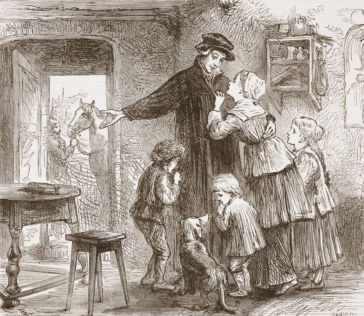 Zwingle zieht in den Krieg, Illustration aus Die Geschichte des Protestantismus von James Aitken Wylie, veröffentlicht 1878 von English School