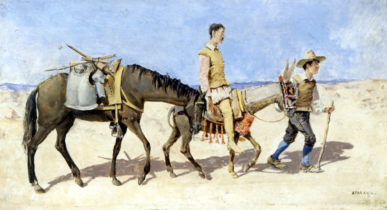 Don Quijote und Sancho Panza von Enrique Atalaya