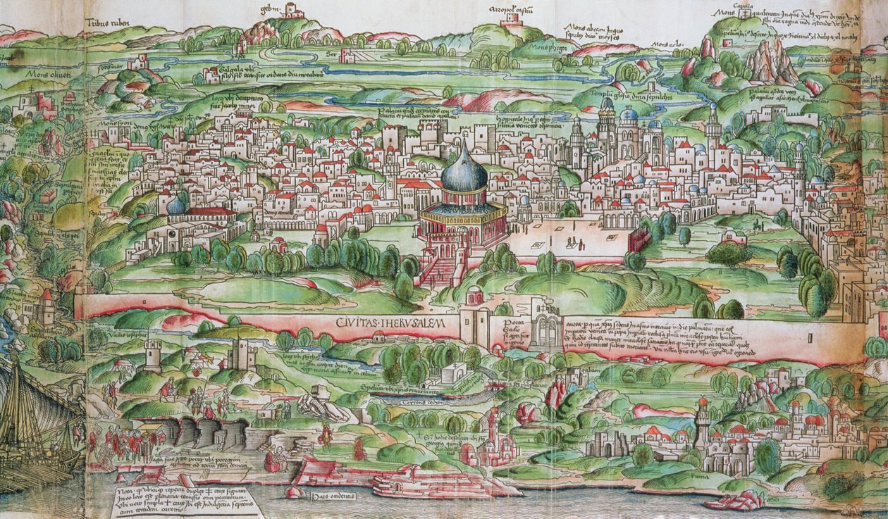 Karte der Stadt Jerusalem, aus 