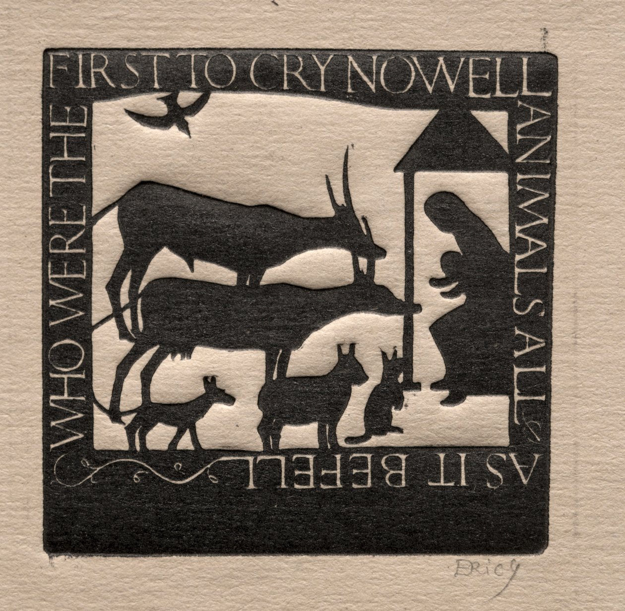 Alle Tiere: Wer waren die Ersten, die Nowell riefen? von Eric Gill
