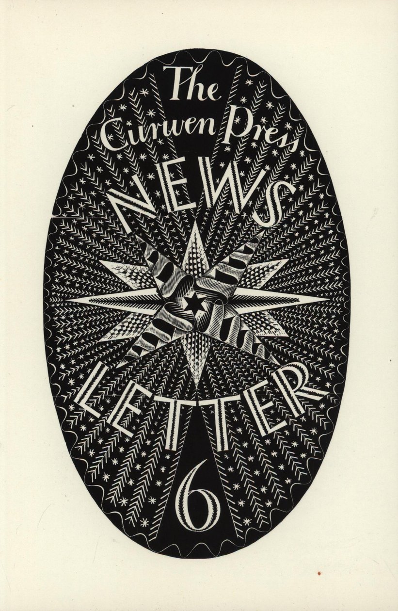 Entwurf für The Curwen Press News-Letter, Nummer 6, 1934 von Eric Ravilious