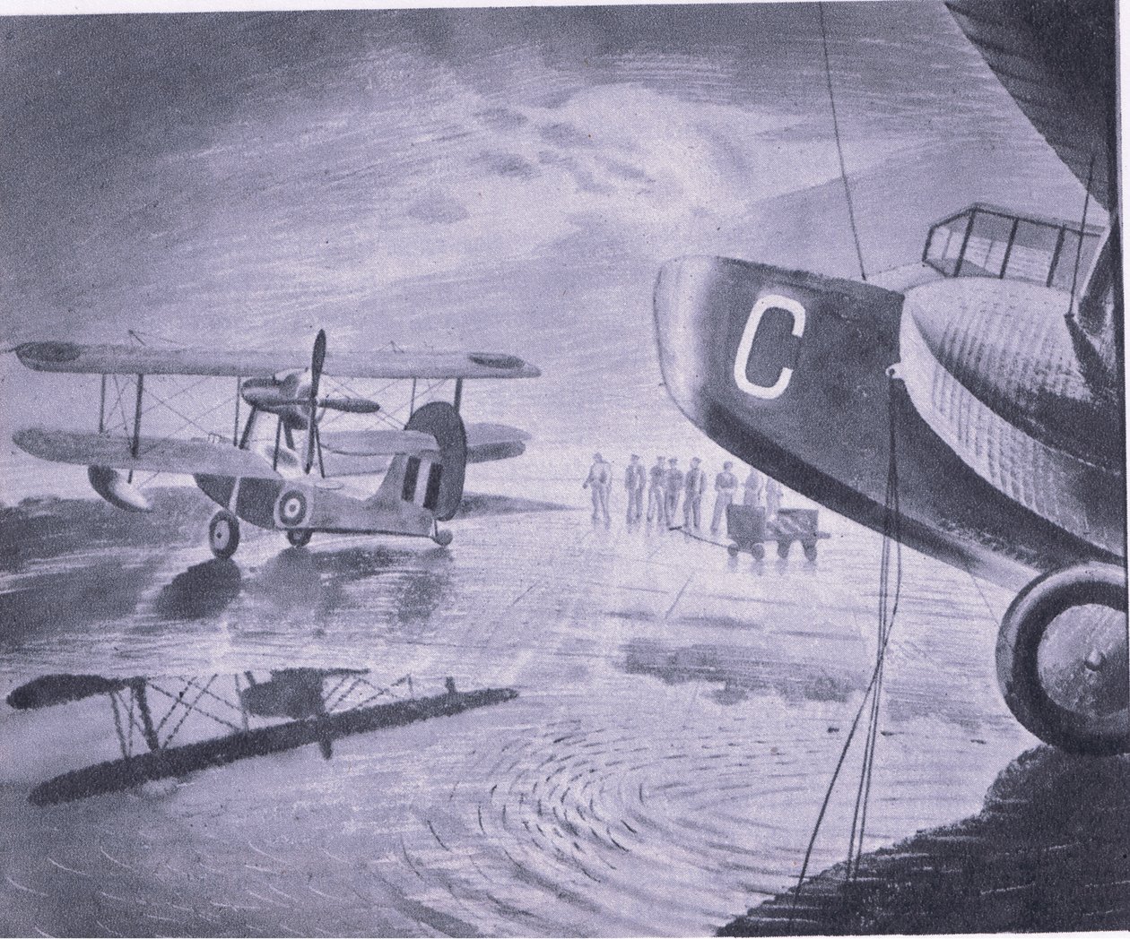 Morgen auf der Parade, aus Britisches Abenteuer, veröffentlicht von Collins, 1947 von Eric Ravilious