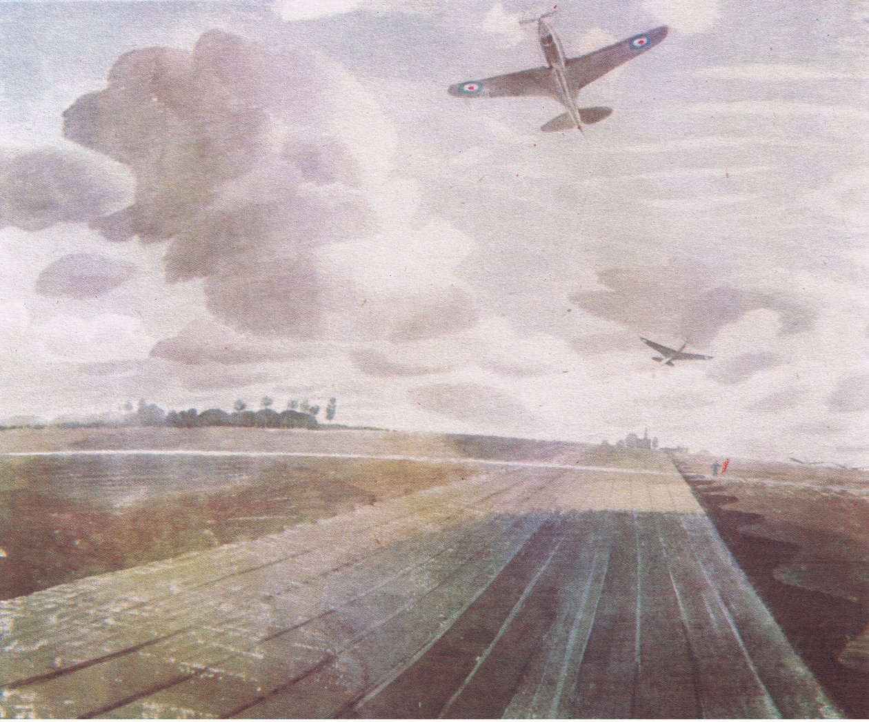 Startbahn-Perspektive, 1941, aus Britisches Abenteuer, veröffentlicht von Collins, 1947 von Eric Ravilious