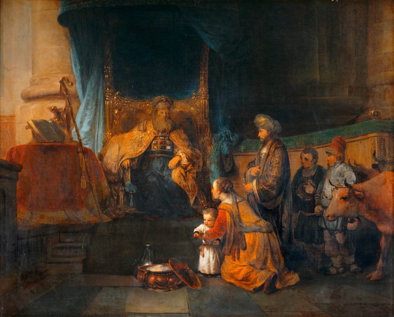 Anne und ihr Ehemann Elkana präsentieren dem Hohepriester Eli ihren Sohn Samuel von Erich Lessing