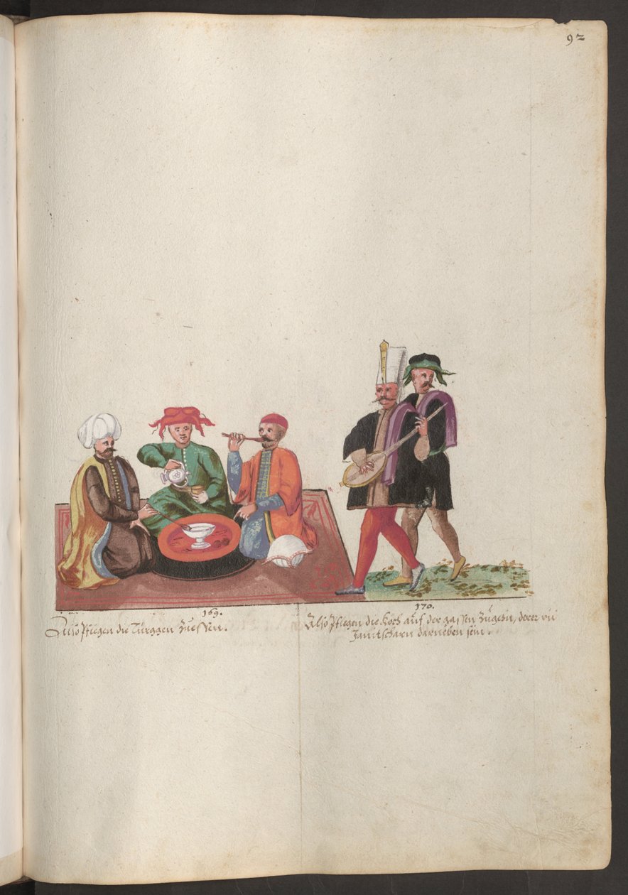 Bürger von Konstantinopel beim Essen von Erich Lessing