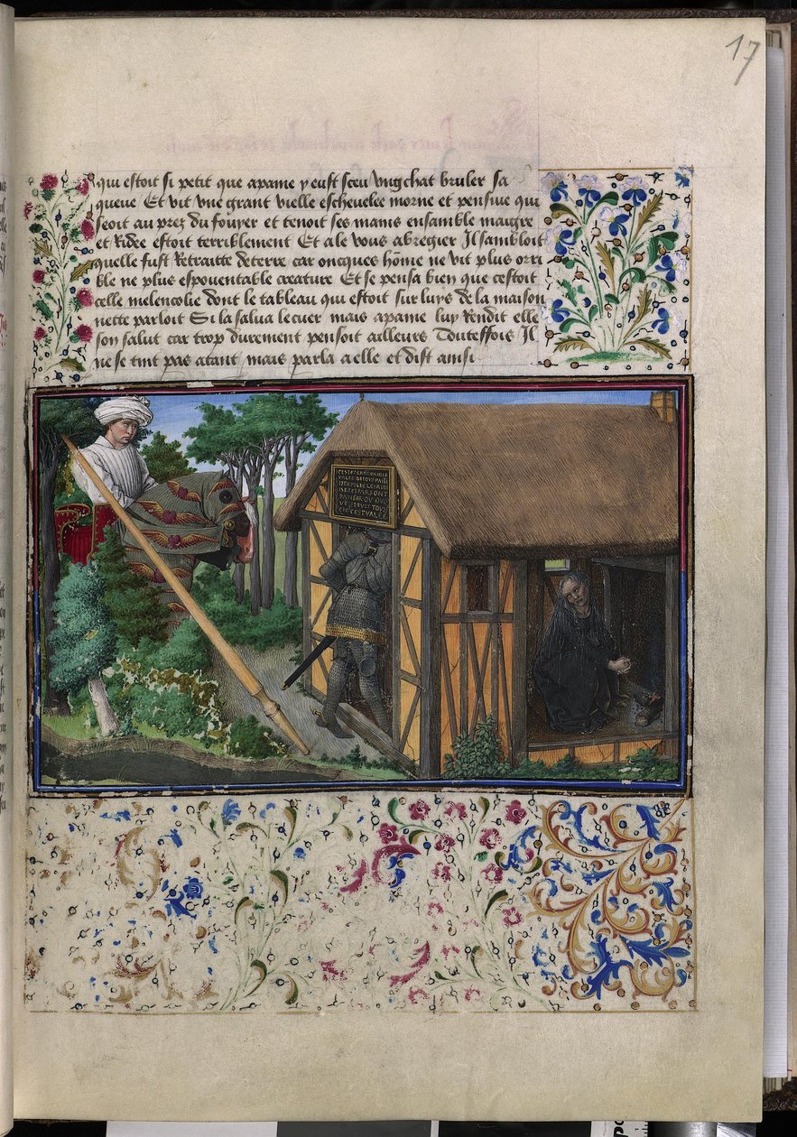 Vollseite: Text mit gerahmter Miniatur und Rand von Erich Lessing