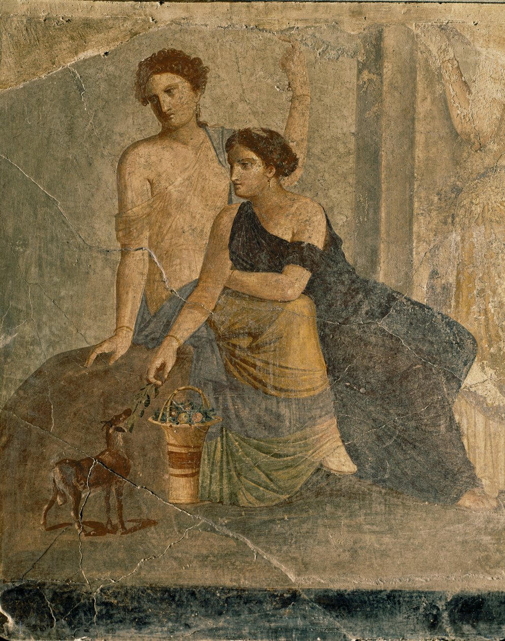 Mystische Szene. Wandmalerei von Erich Lessing