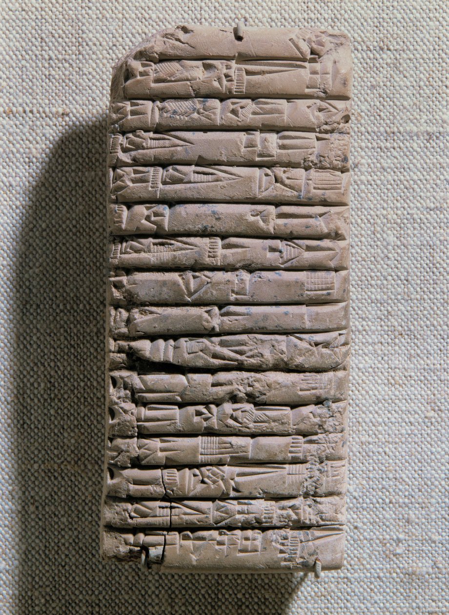 Kauf eines Sklaven durch Lugal-Ushumgal, Prinz von Lagash, Vasall von Naram-Sin von Erich Lessing