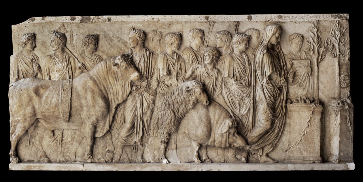 Römisches architektonisches Relief mit Tieropfer von Erich Lessing