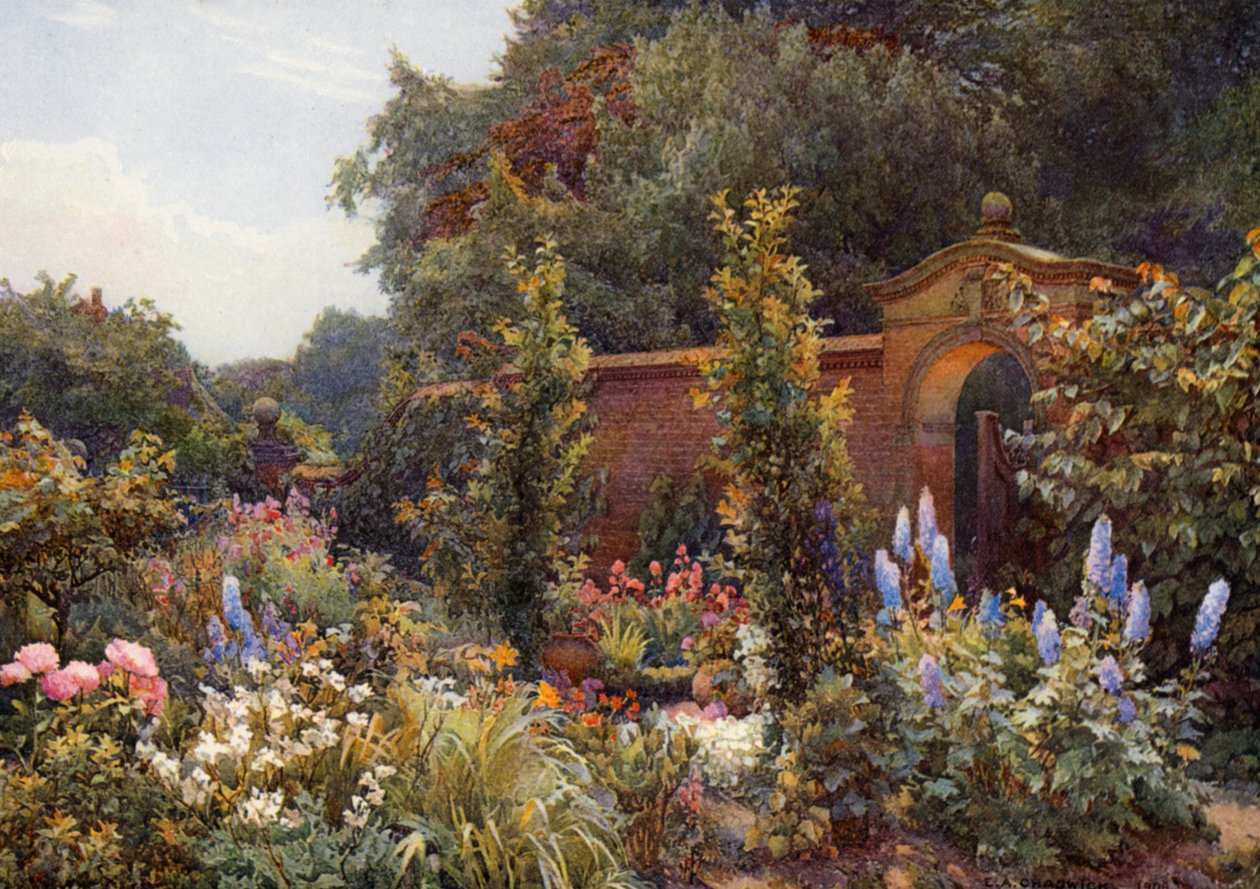 Staudenrabatte bei Hampton-in-Arden Manor, Warwickshire von Ernest Albert Chadwick
