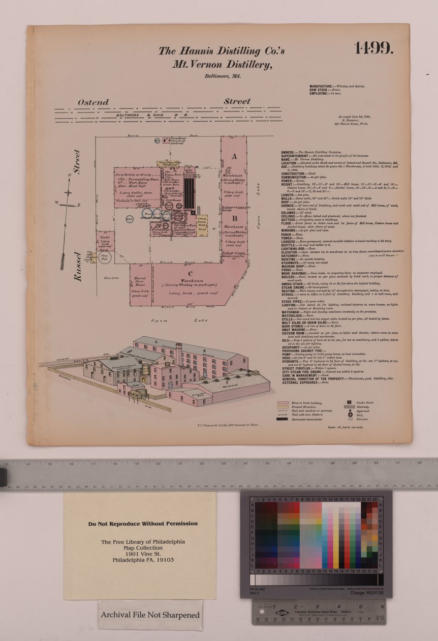 Hannis Distilling Co.s Mount Vernon Distillery, Maryland, Hexamer General Surveys, 1880 von Ernest Hexamer