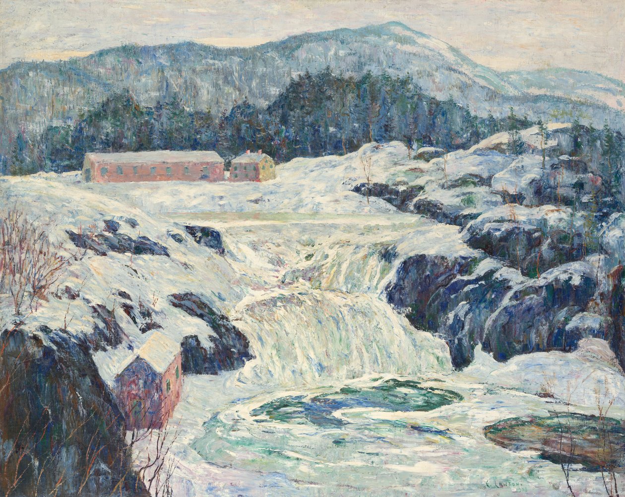 Eisgebundene Wasserfälle von Ernest Lawson