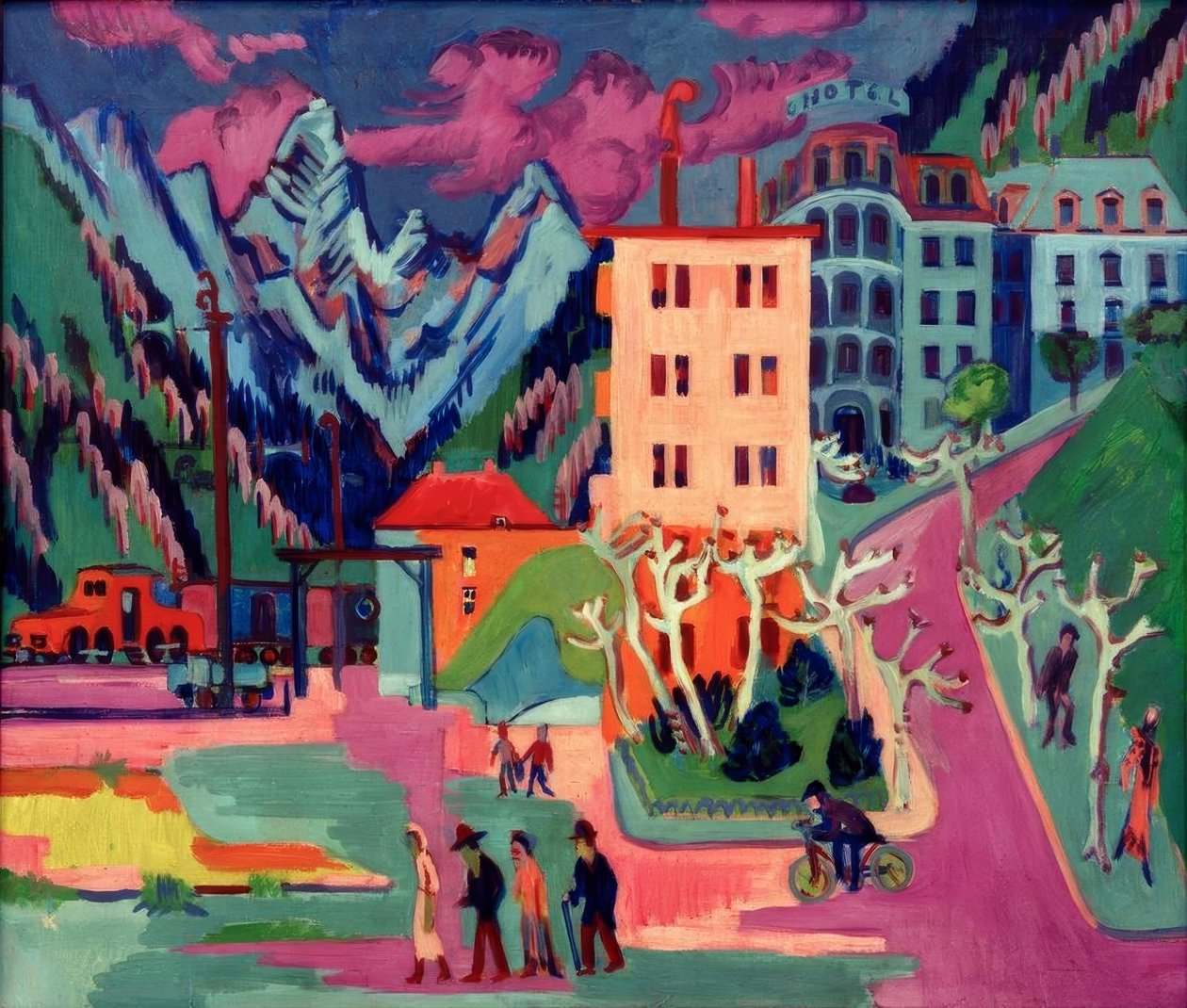 Bahnhof Davos von Ernst Ludwig Kirchner