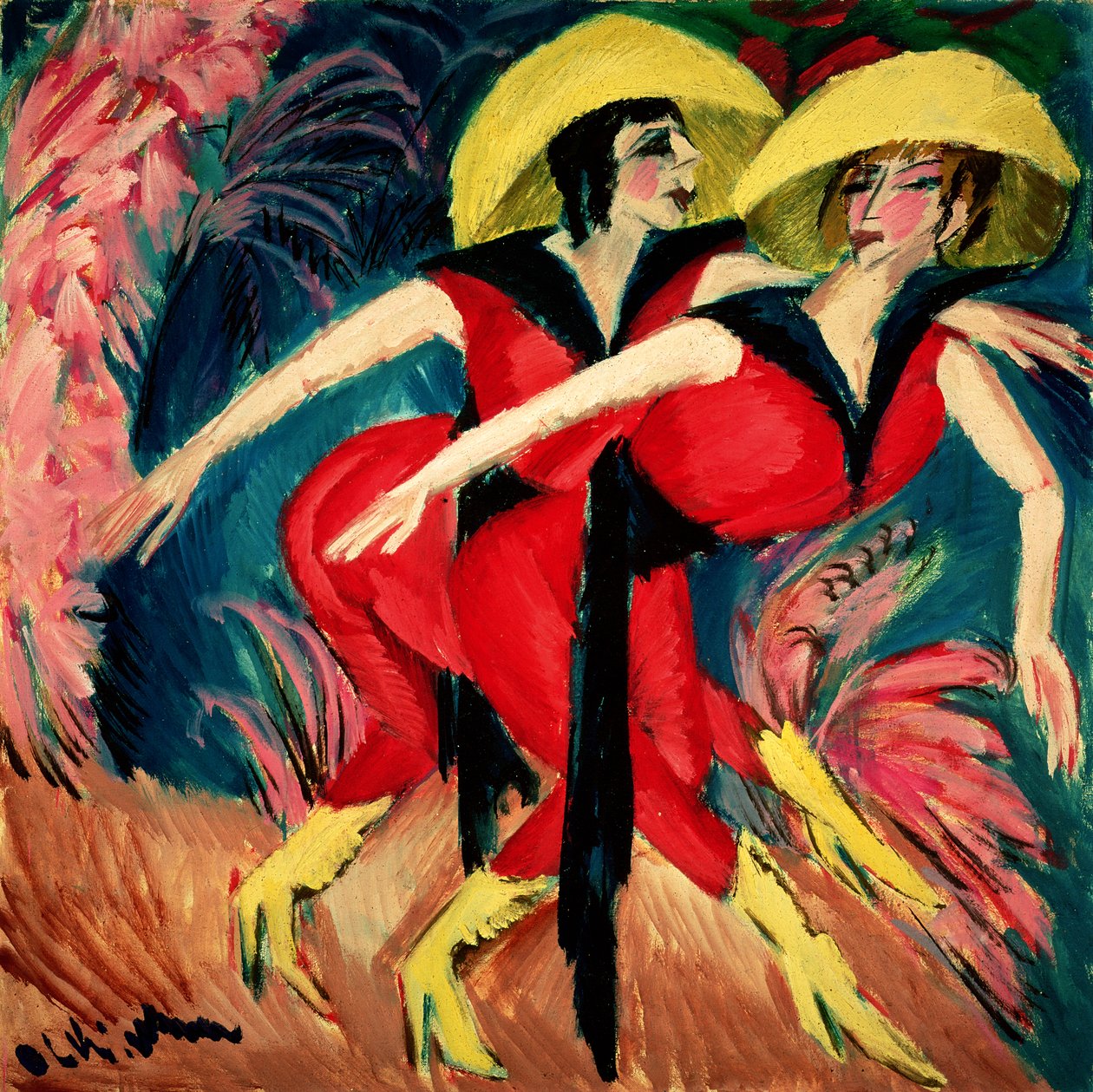 Tänzer in Rot, 1914 von Ernst Ludwig Kirchner
