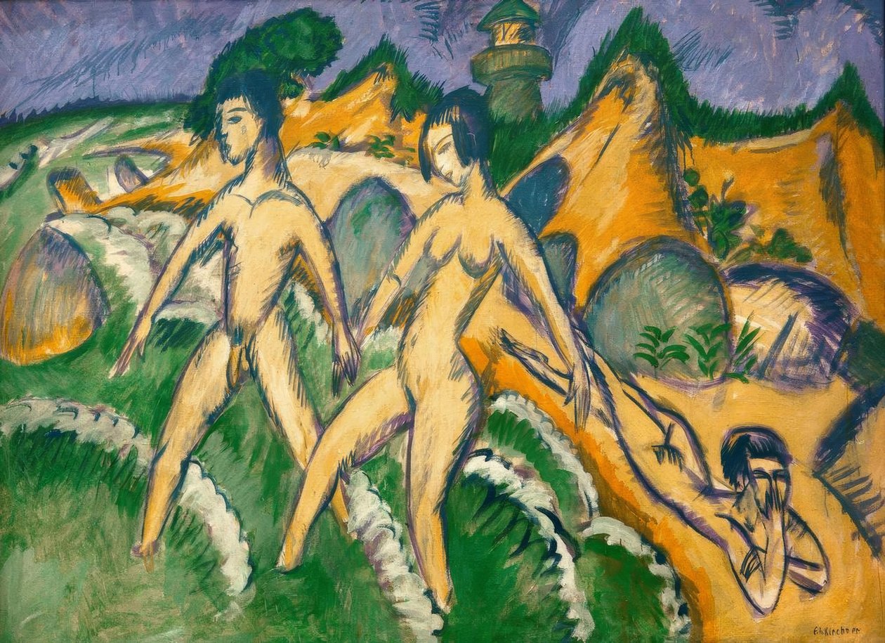 Ins Meer Schreitende von Ernst Ludwig Kirchner