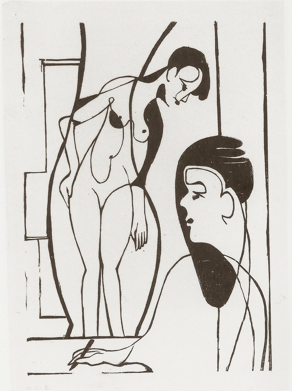 Künstler und Modell von Ernst Ludwig Kirchner