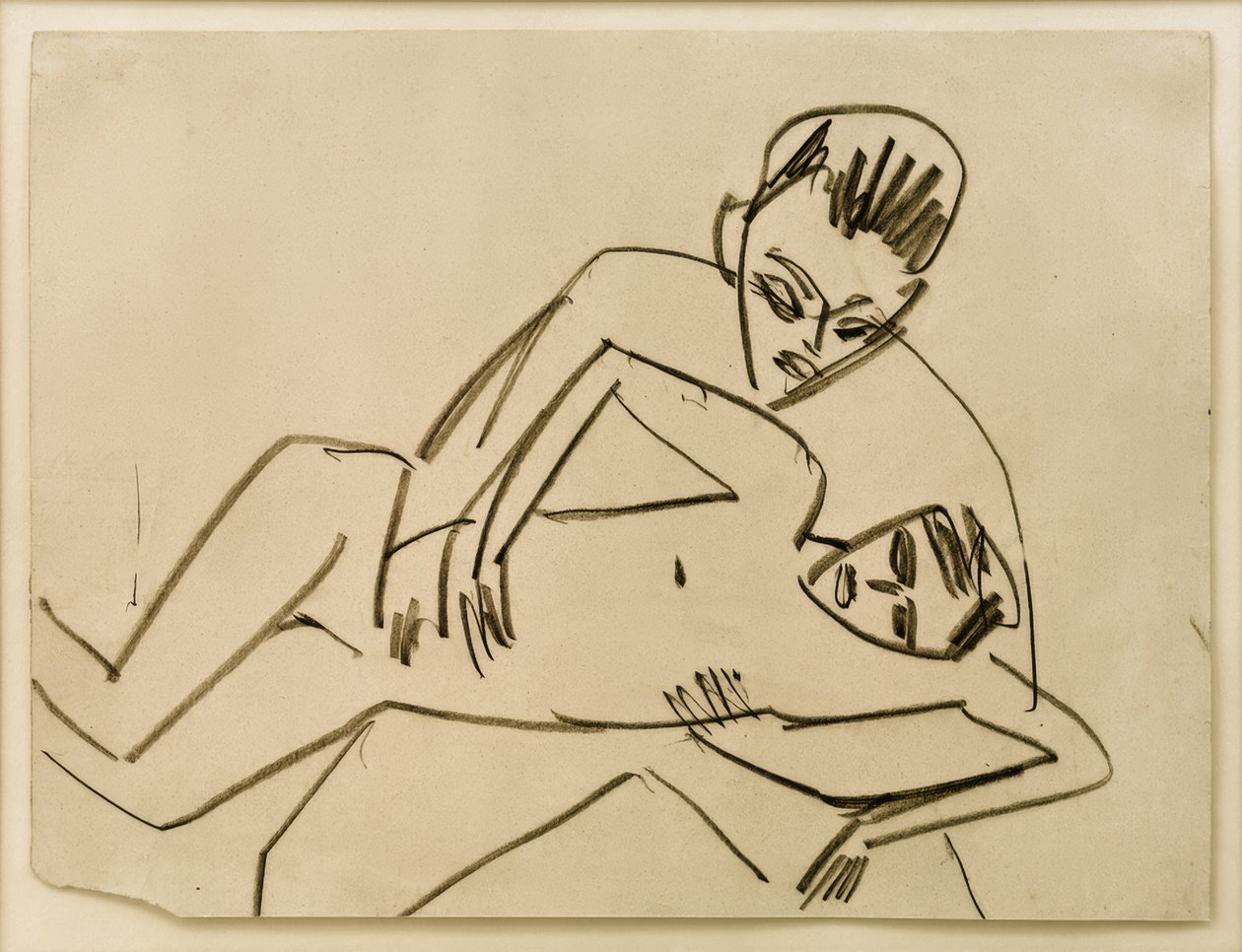 Ohne Titel (Fränzi mit Mann) von Ernst Ludwig Kirchner