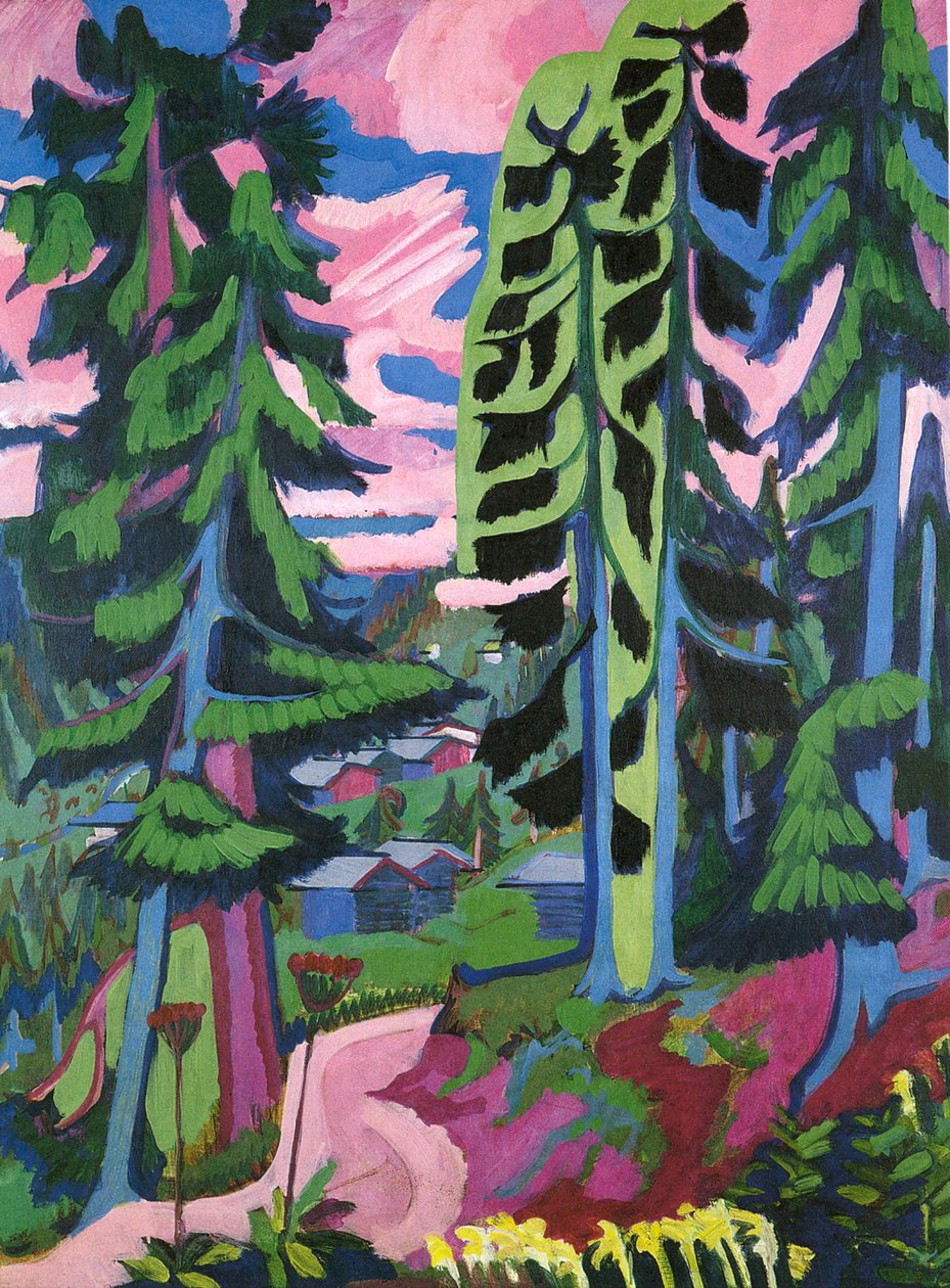 Wildboden, Bergwald von Ernst Ludwig Kirchner