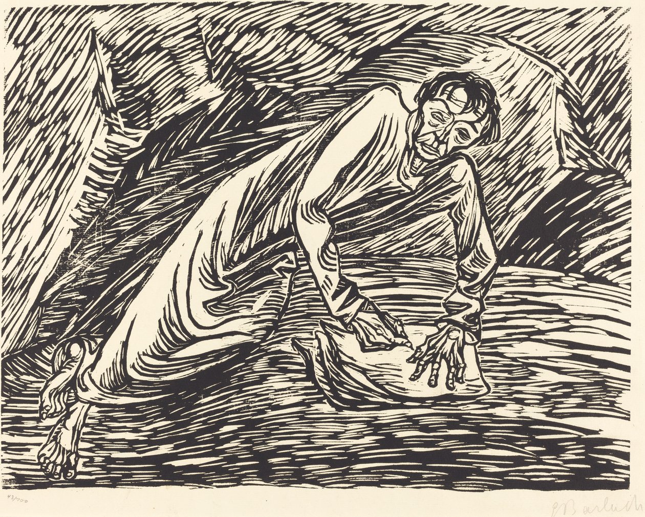 Der schreibende Prophet Johannes auf Patmos von Ernst Barlach