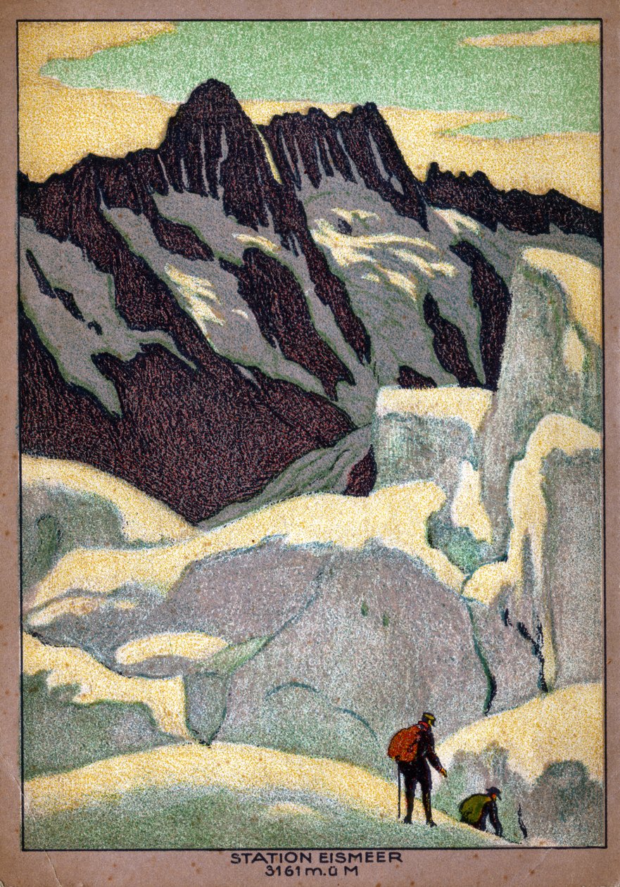 Grindelwald Gletscher (Illustration, ca. 1920-1930) von Ernst Emil Schlatter