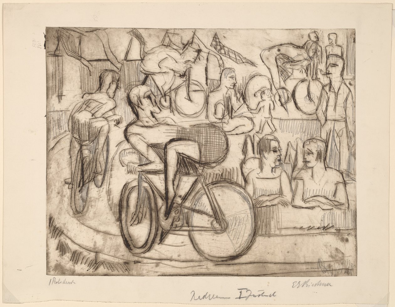 Radrennen, 1926 von Ernst Ludwig Kirchner