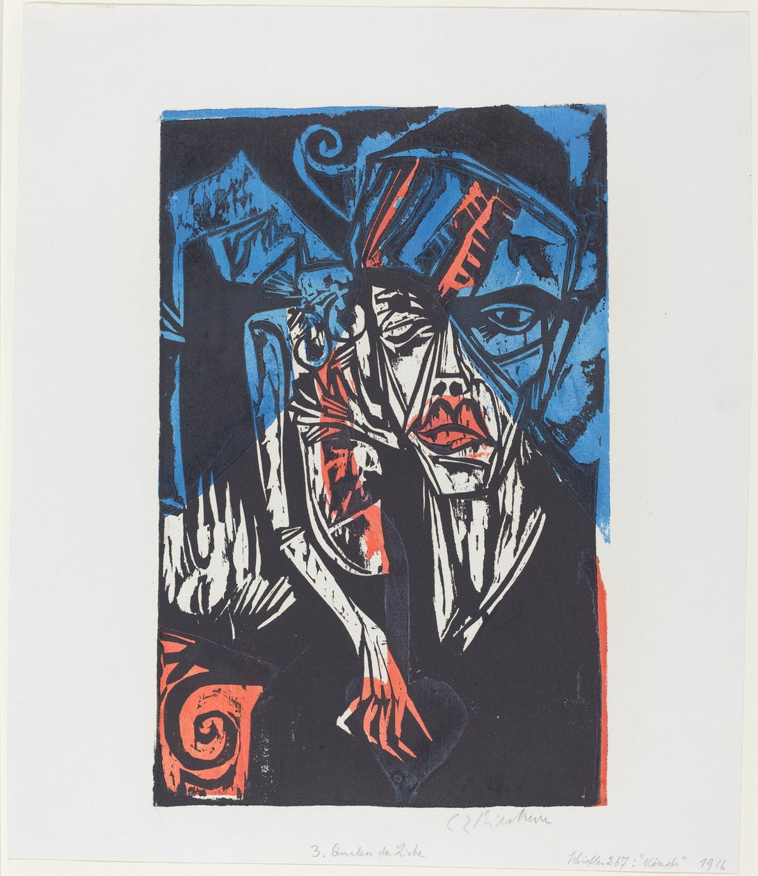 Peter Schlemihls wundersame Geschichte: Kämpfe. Qualen der Liebe..., 1915 von Ernst Ludwig Kirchner