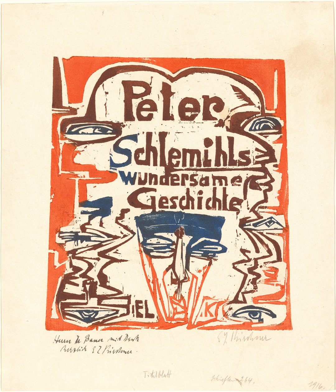 Peter Schlemihls wundersame Geschichte Titelblatt von Ernst Ludwig Kirchner
