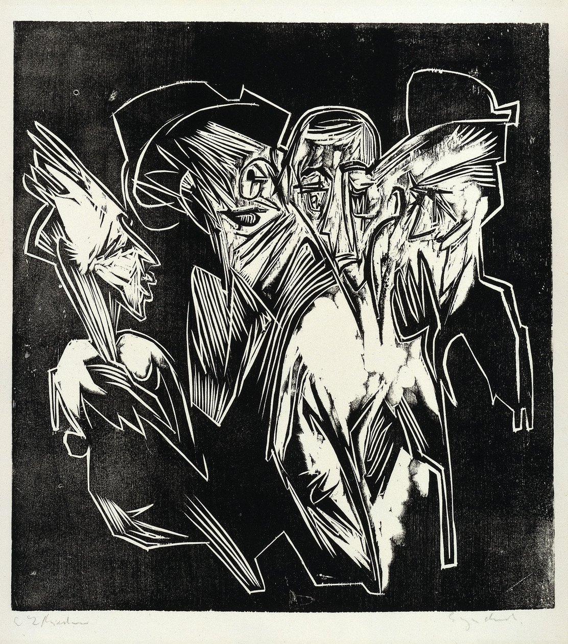 Absalom und seine Ratgeber von Ernst Ludwig Kirchner