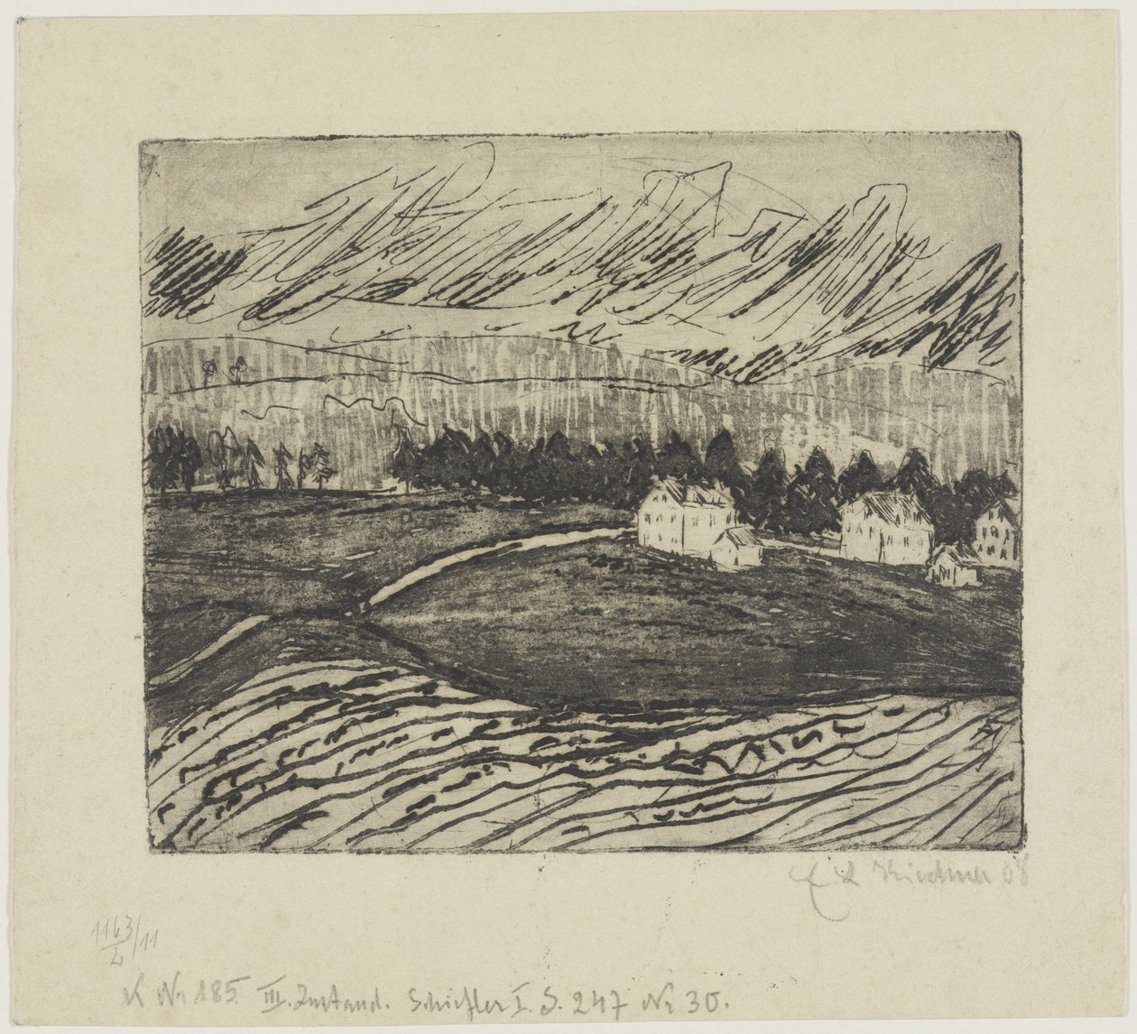 Äcker und Häuser im Erzgebirge von Ernst Ludwig Kirchner