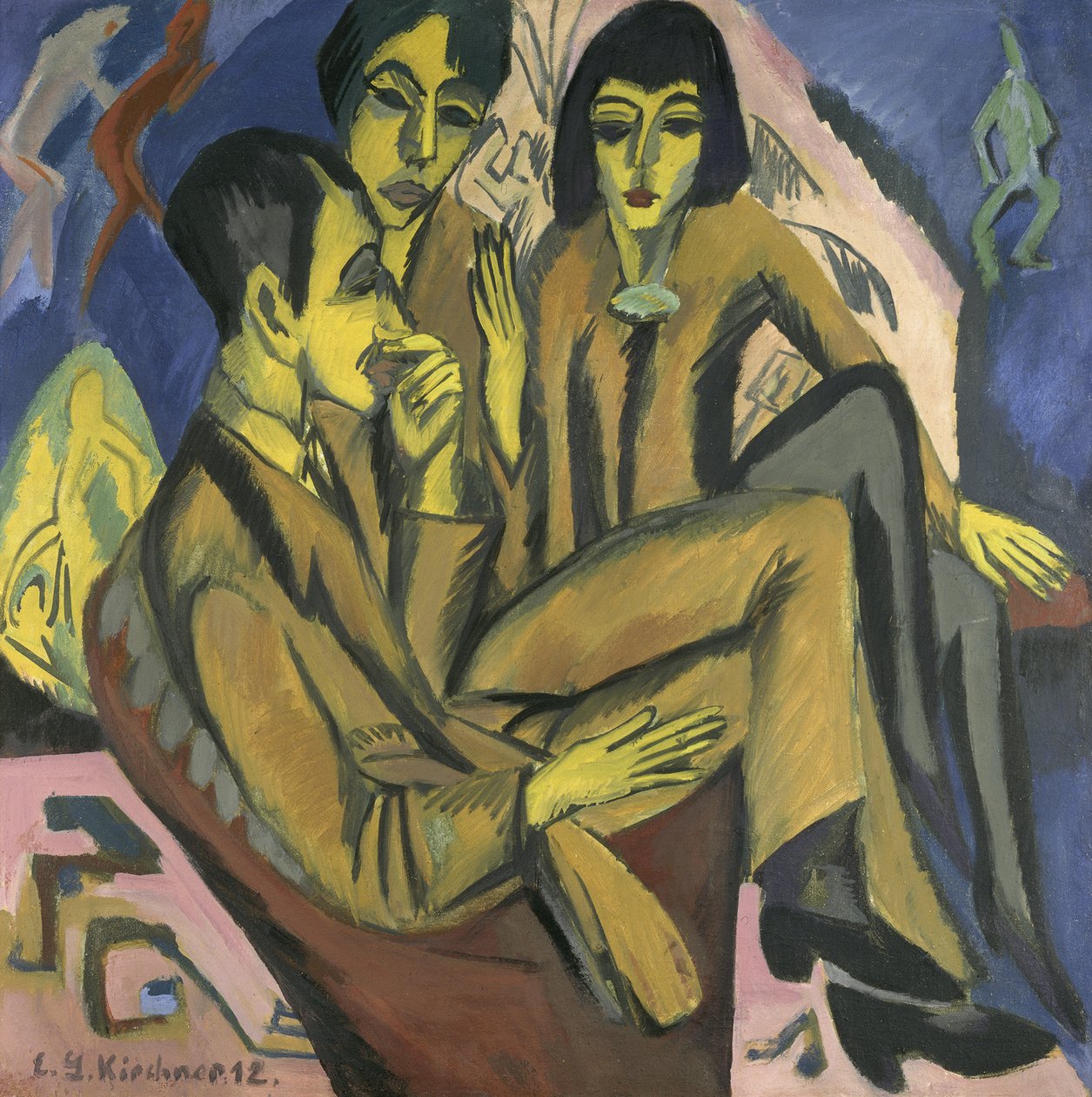 Künstlergruppe Gespräch der Künstler, 1913 von Ernst Ludwig Kirchner