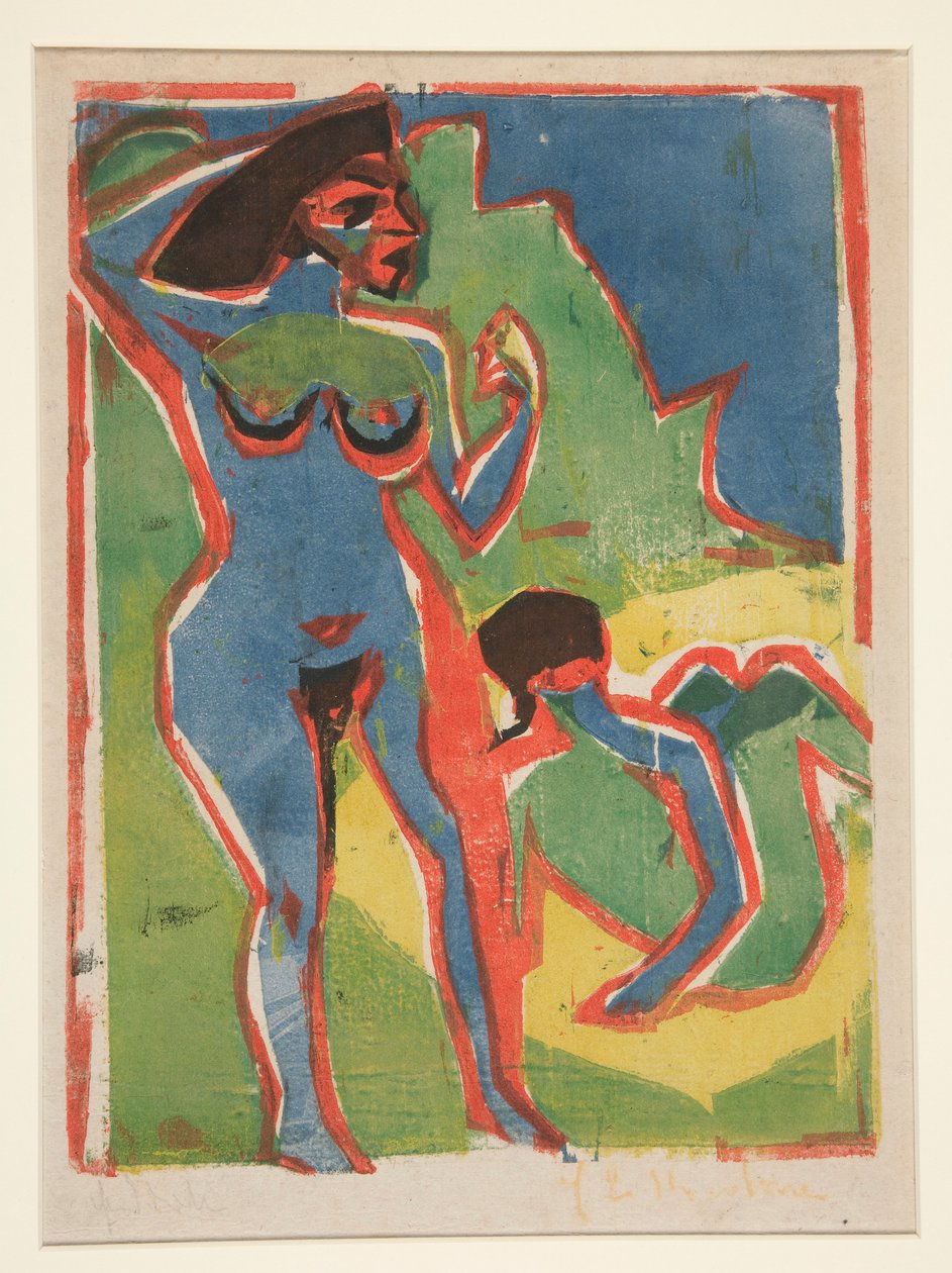 Badende Frauen - Moritzburg von Ernst Ludwig Kirchner
