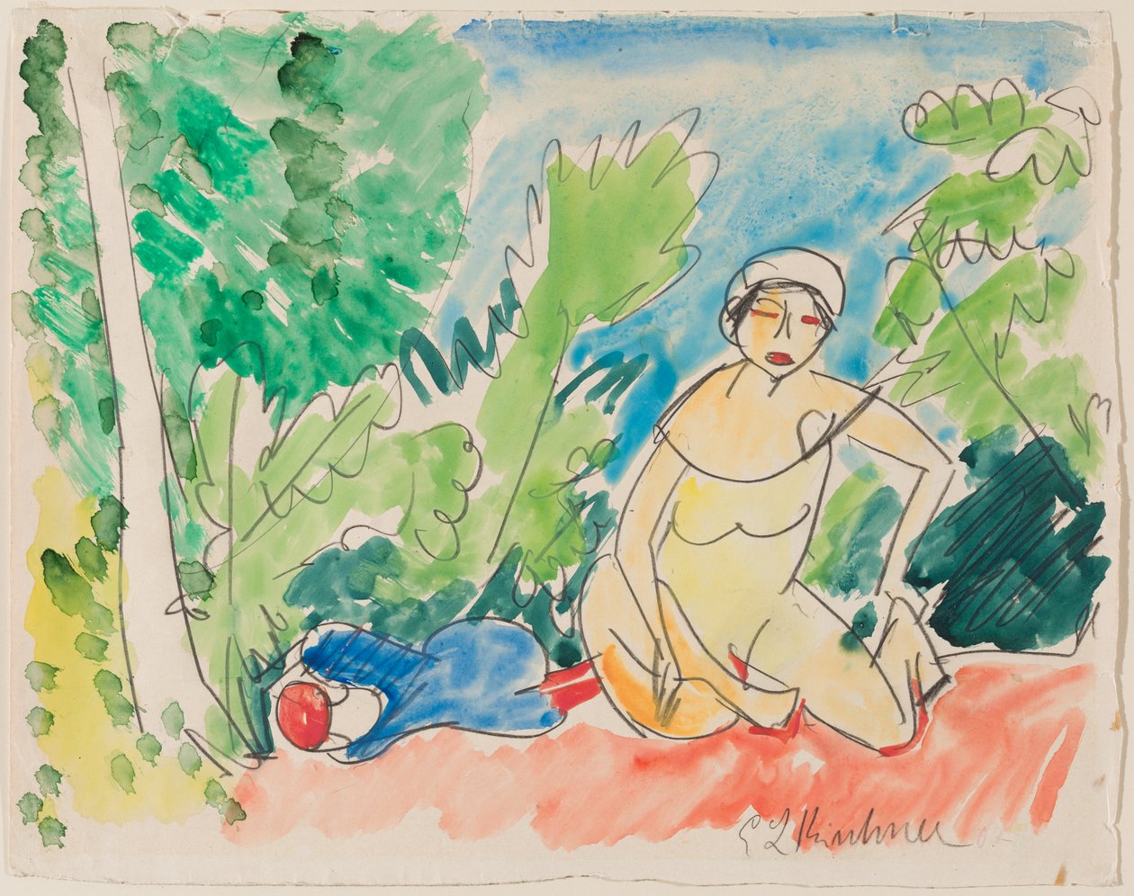 Badende am See von Ernst Ludwig Kirchner