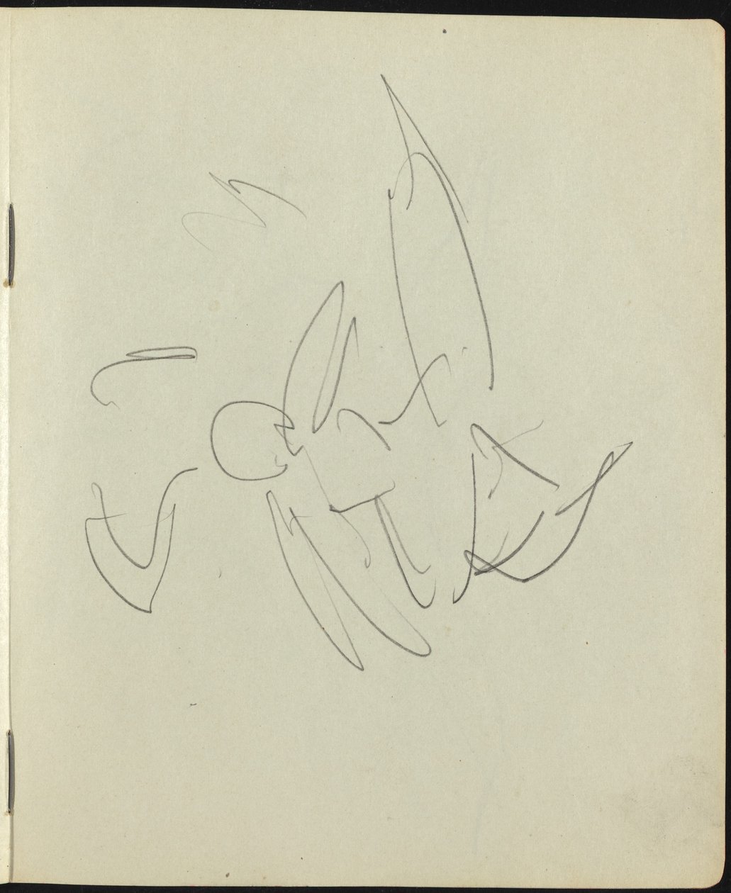 Tänzer und Darsteller (Seite aus einem Skizzenbuch) von Ernst Ludwig Kirchner