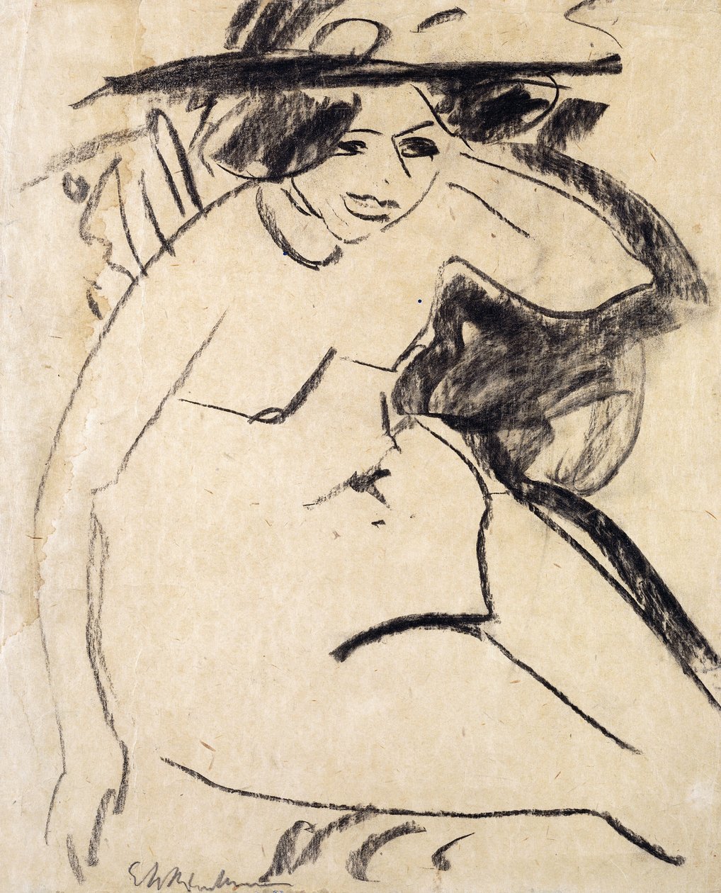 Dido mit Hut von Ernst Ludwig Kirchner