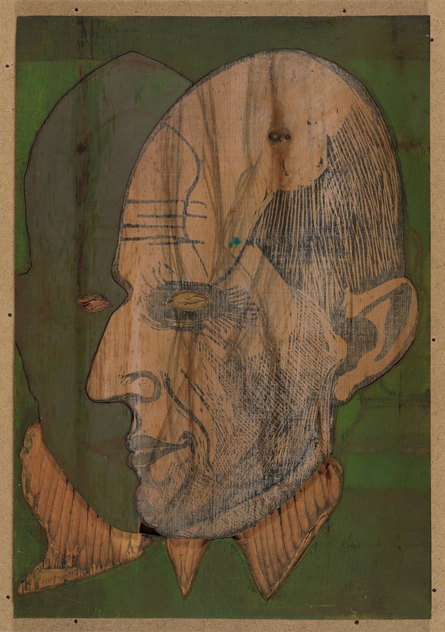Kopf Dr. Bauer, Farbstock I von Ernst Ludwig Kirchner