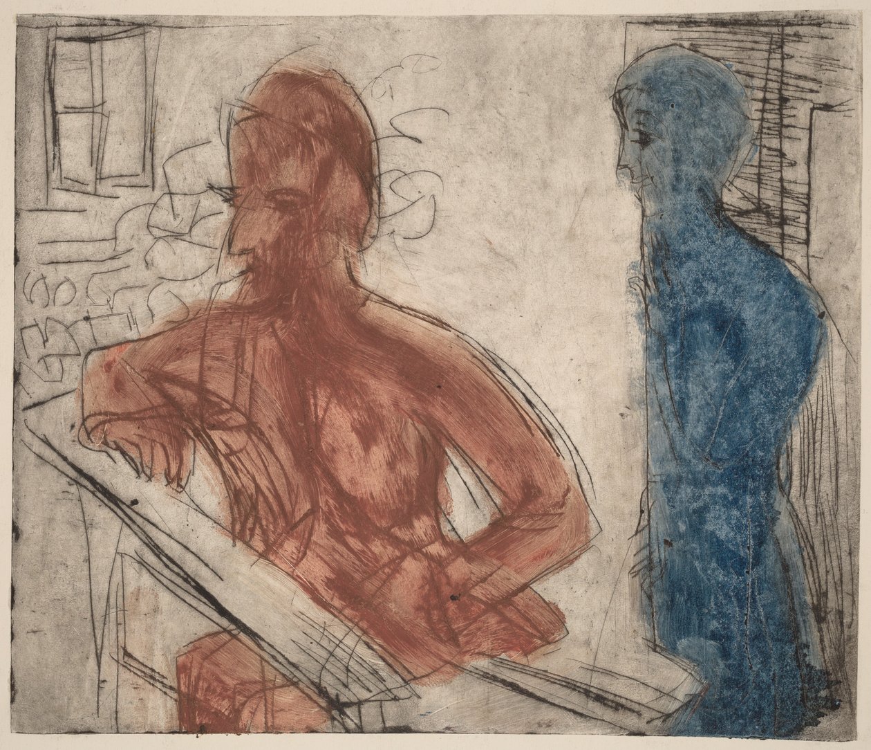 Bauer und Mädchen von Ernst Ludwig Kirchner