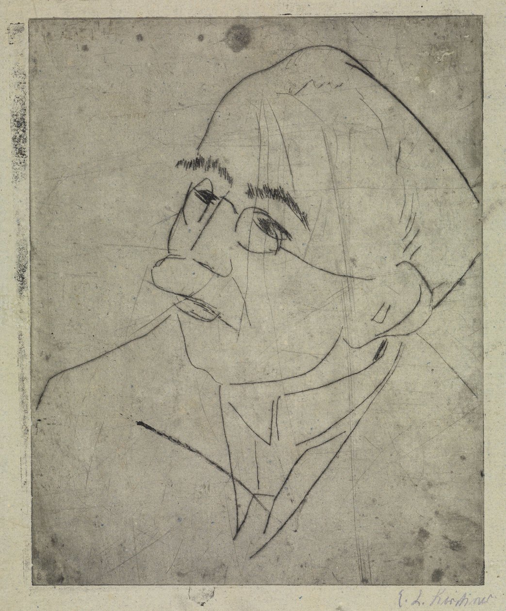 Porträt Gustav Schiefler I von Ernst Ludwig Kirchner