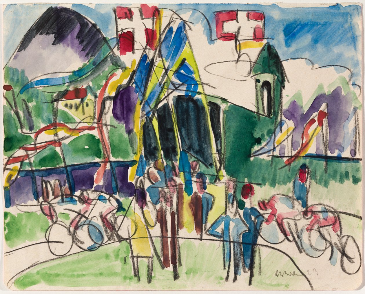 Radrennen von Ernst Ludwig Kirchner