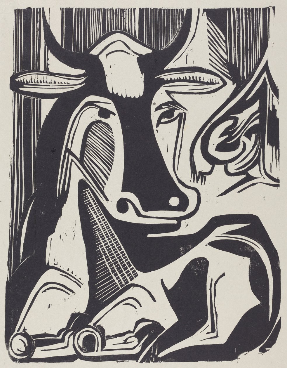 Die große liegende Kuh von Ernst Ludwig Kirchner