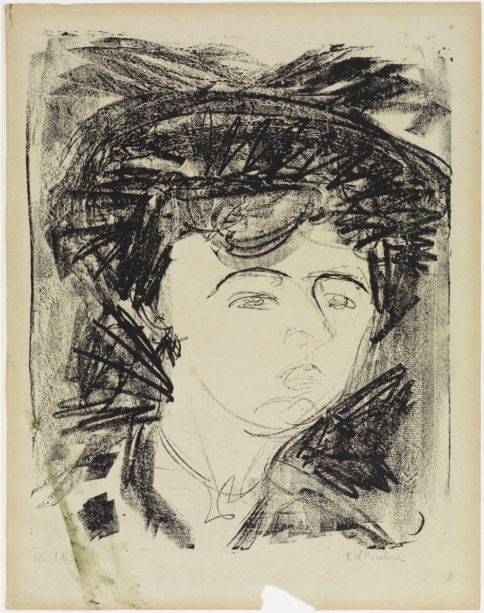 Visionärer Kopf von Ernst Ludwig Kirchner