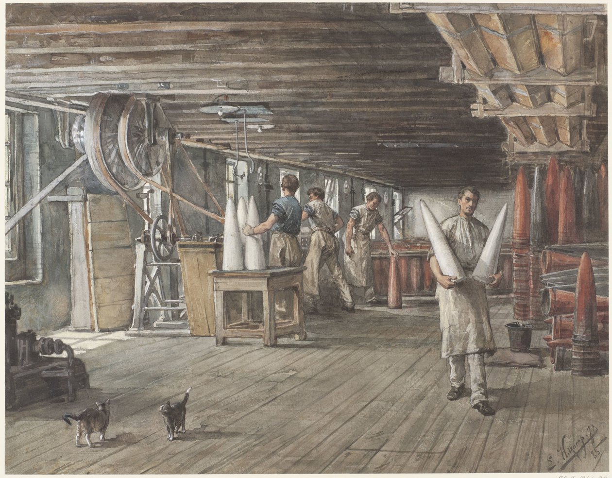 Innenraum der Zuckerfabrik der Firma Vom Rath von Ernst Witkamp
