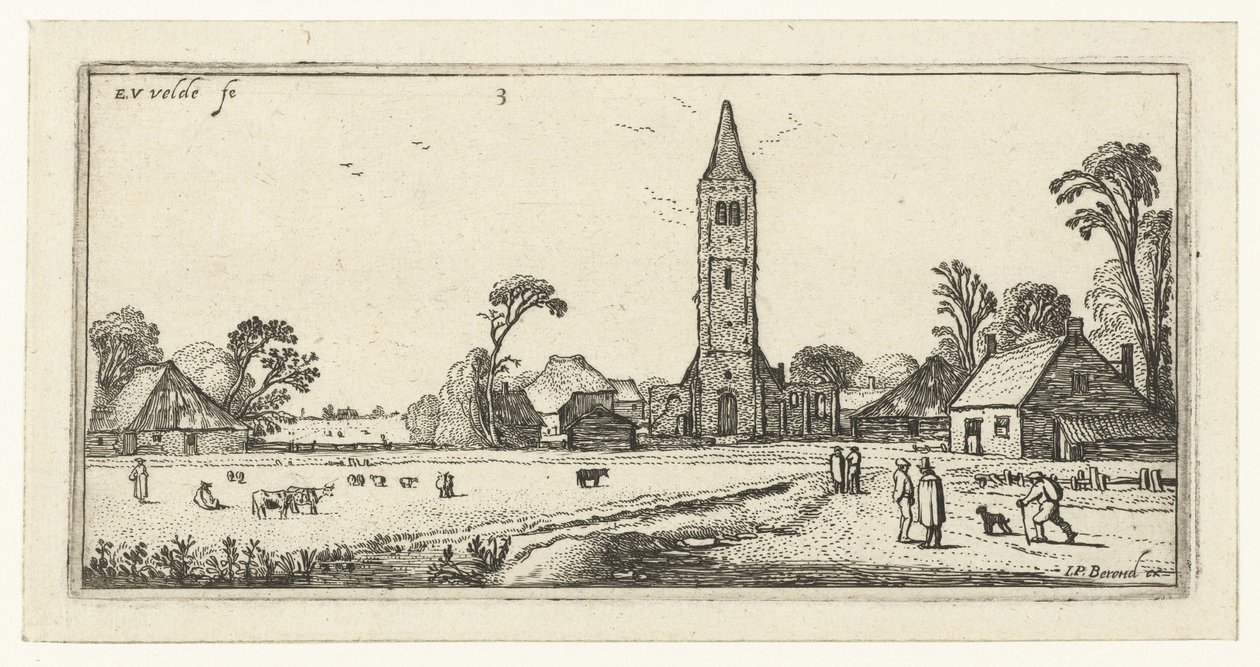 Wanderer auf einem Weg bei Spaarnwoude von Esaias van de Velde