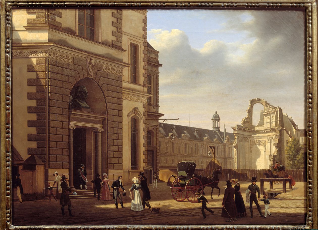 Eingang des Louvre-Museums und Ruinen von Saint Louis du Louvre von Etienne Bouhot