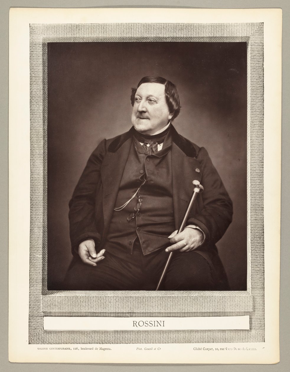 Gioachino Antonio Rossini (italienischer Komponist, 1792-1868) von Etienne Carjat