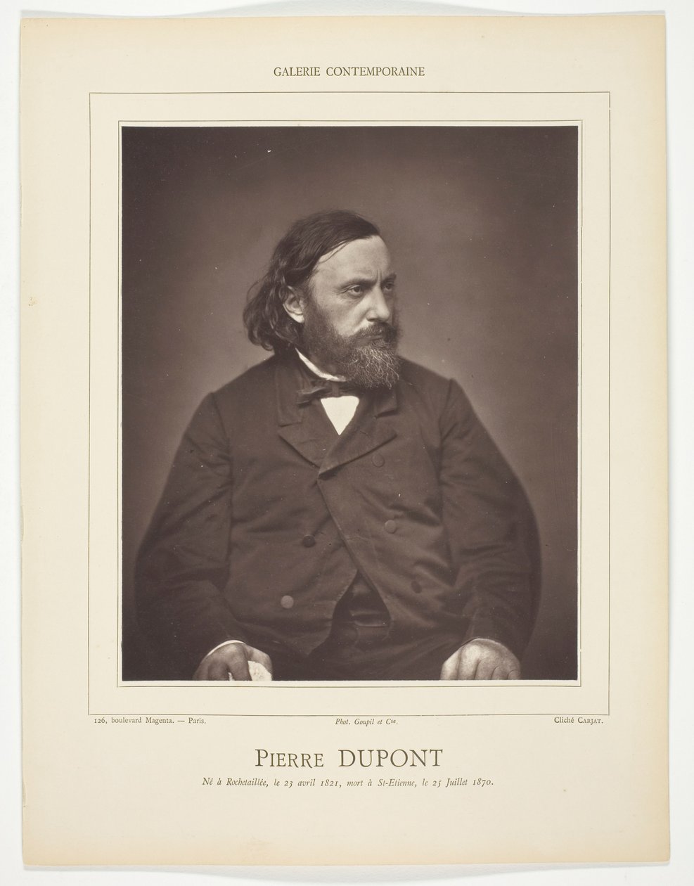 Pierre Dupont von Etienne Carjat